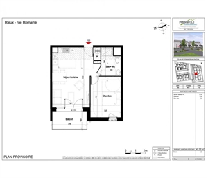 t2 à la vente -   56350  RIEUX, surface 43 m2 vente t2 - UBI433569209